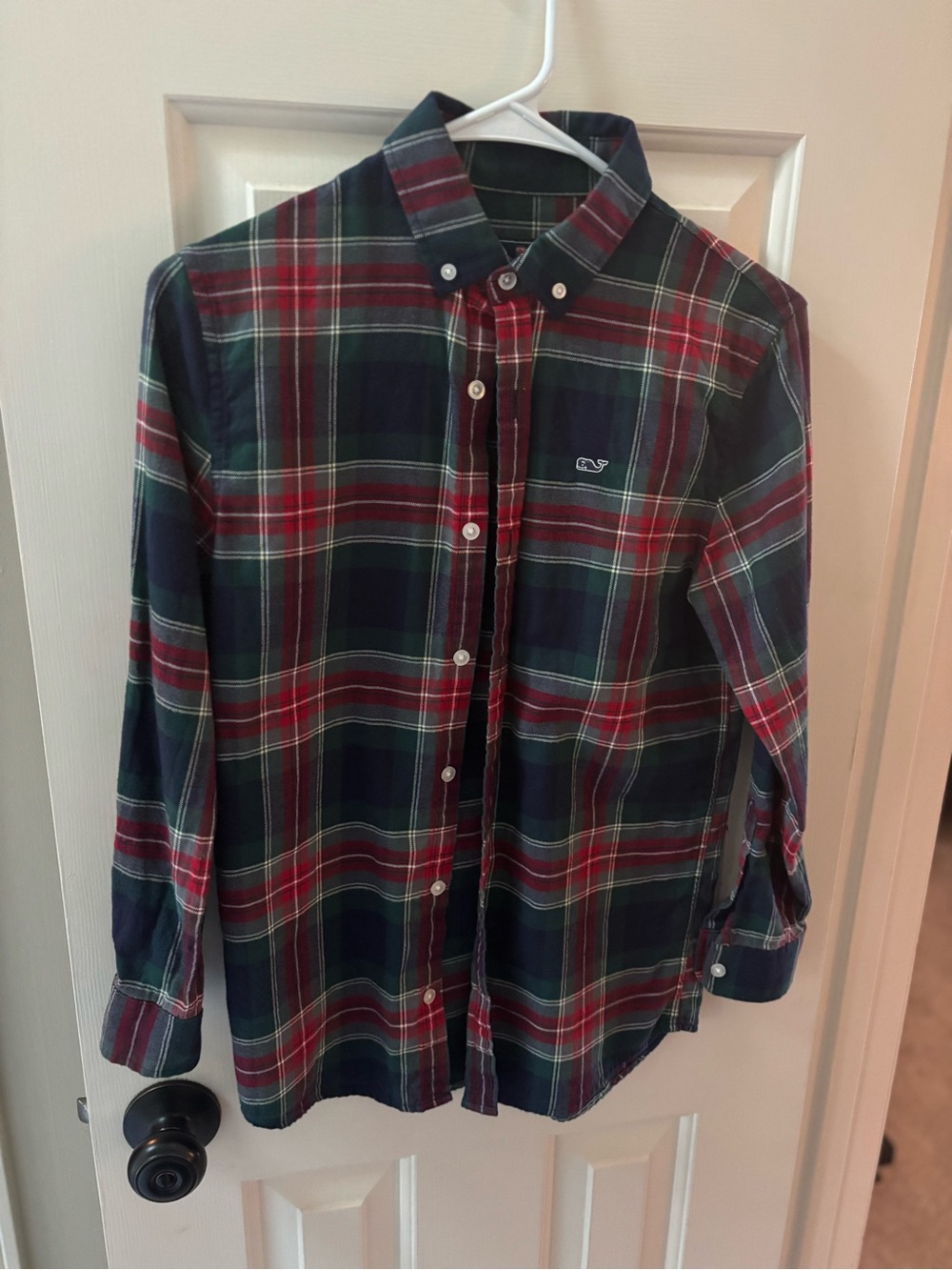 Vineyard Vines Navy & Red Plaid Button-Down Shirt